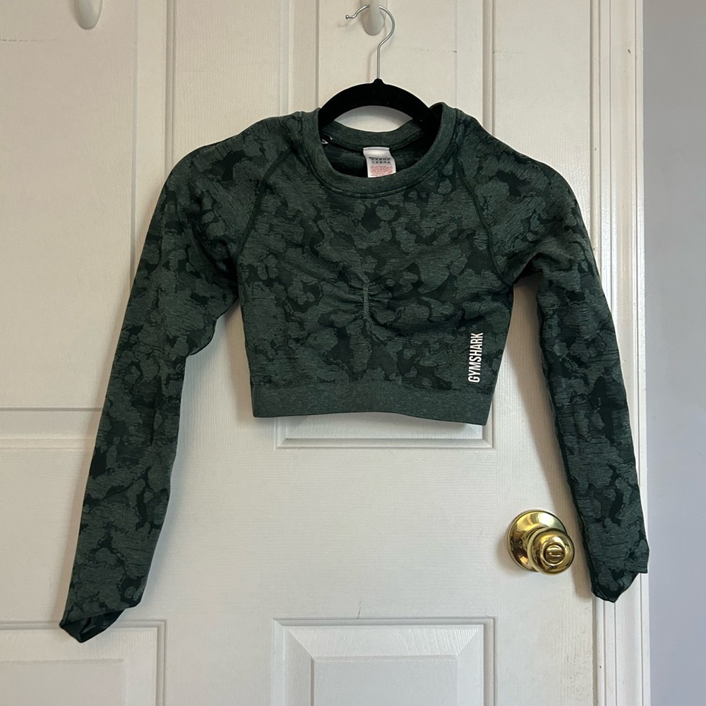 Gymshark Adapt Camo Seamless Long Sleeve Crop Top